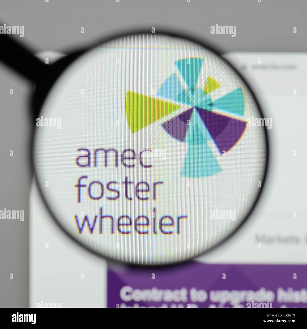 Milano, Italia - 10 agosto 2017: Amec sito web. Si tratta di una multinazionale britannica di consulenza, progettazione e project management company . Logo Amec visibl Foto Stock