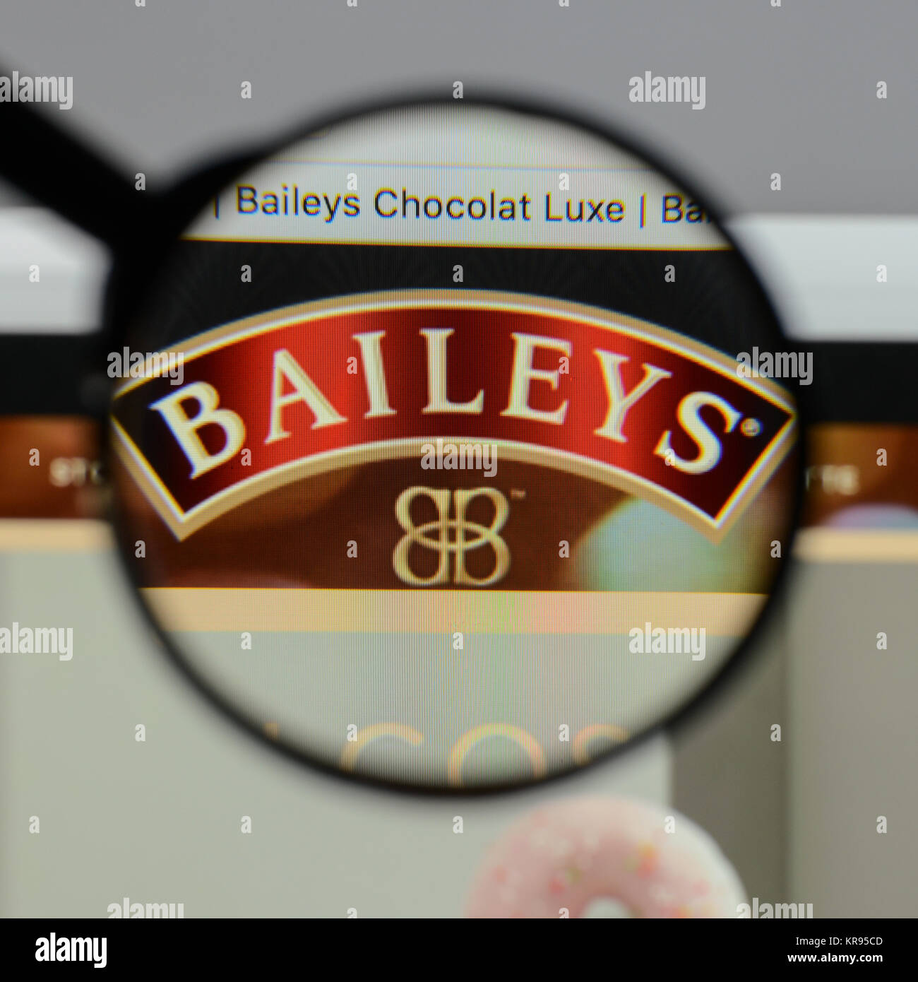 Milano, Italia - 10 agosto 2017: Bailey's logo sulla homepage del sito web. Foto Stock