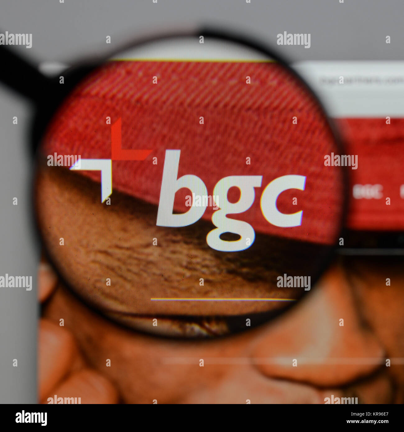 Milano, Italia - 10 agosto 2017: BGC Partners logo sulla homepage del sito web. Foto Stock