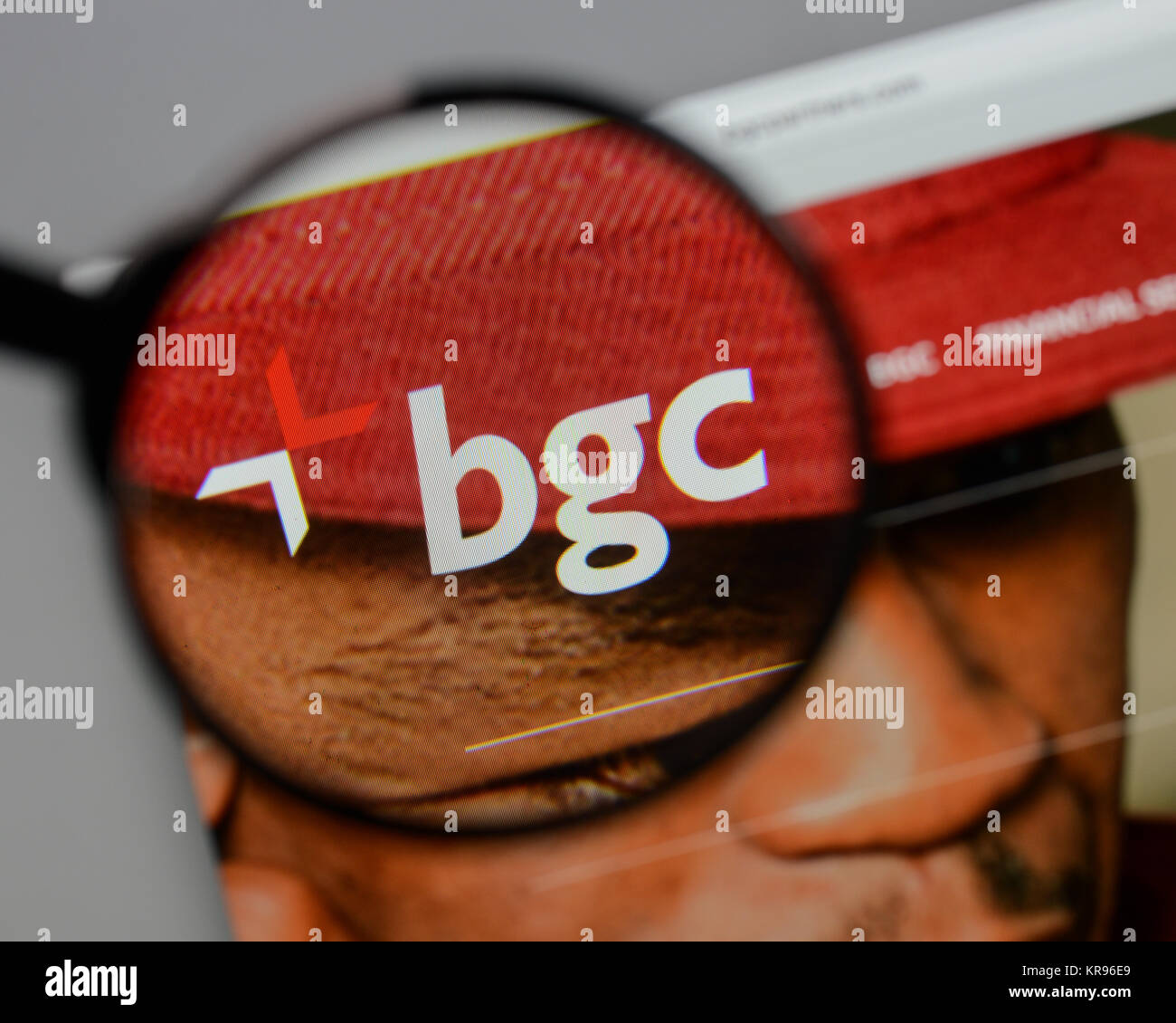 Milano, Italia - 10 agosto 2017: BGC Partners logo sulla homepage del sito web. Foto Stock