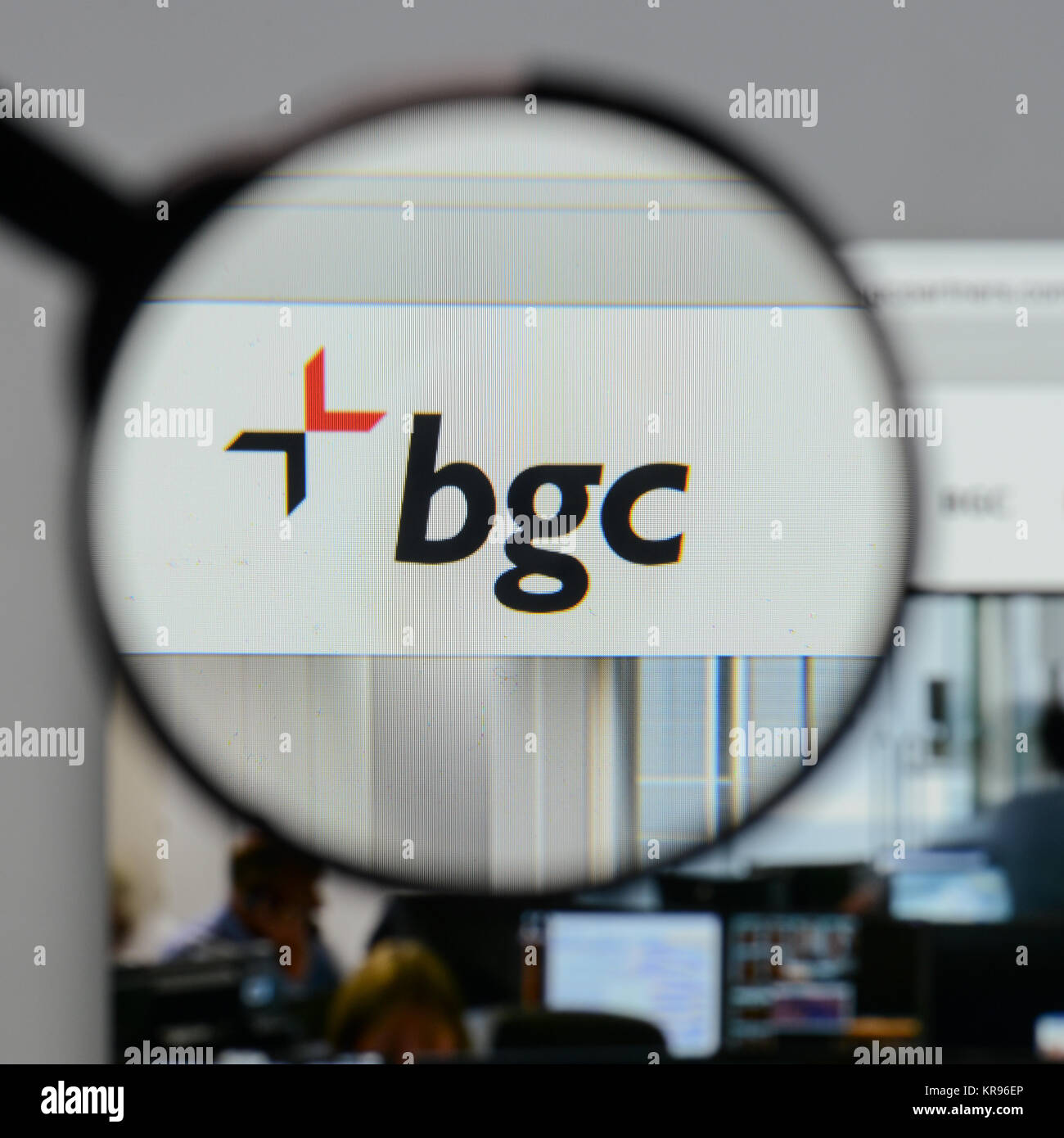Milano, Italia - 10 agosto 2017: BGC Partners logo sulla homepage del sito web. Foto Stock