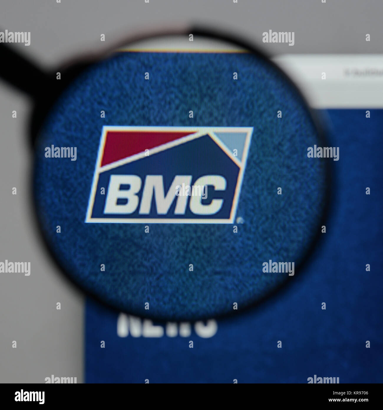 Milano, Italia - 10 agosto 2017: BMC Stock Holdings logo sulla homepage del sito web. Foto Stock