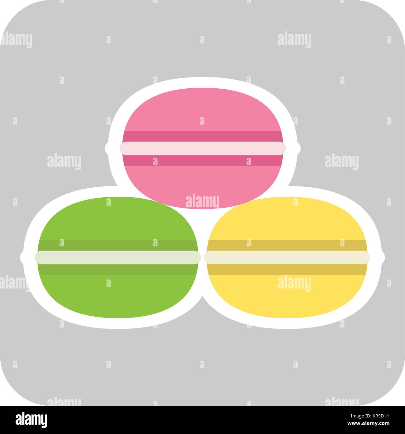 Amaretto cookies. Design piatto. Illustrazione Vettoriale