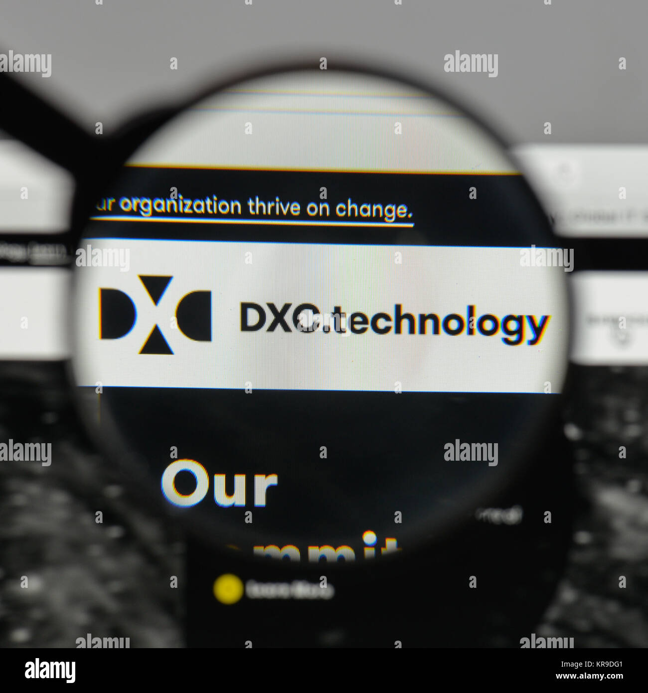 Milano, Italia - 10 agosto 2017: Computer Sciences, dxc logo sulla homepage del sito web. Foto Stock