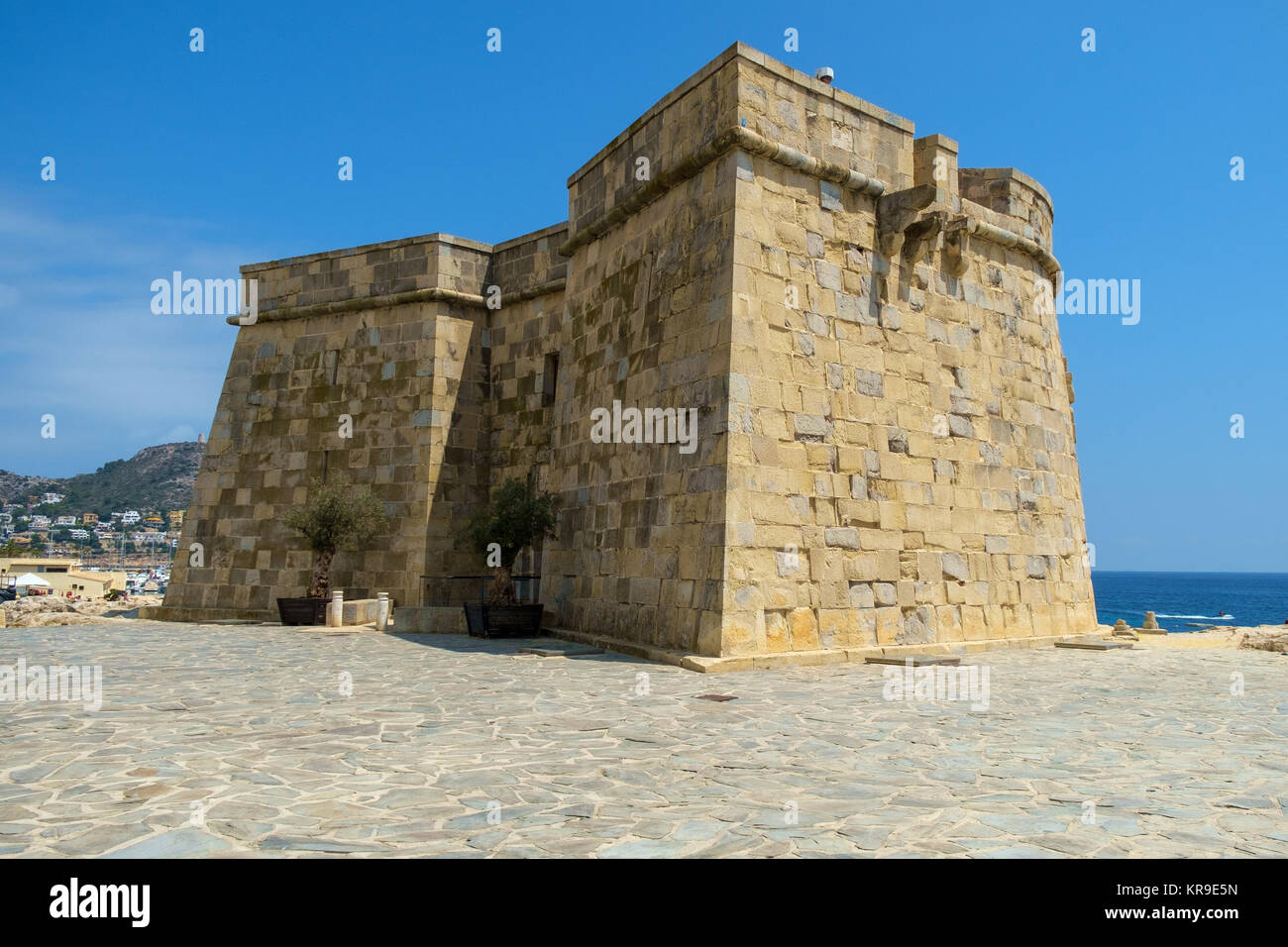 Castillo de Moraira, Moraira Costa Blanca, Spagna. Foto Stock