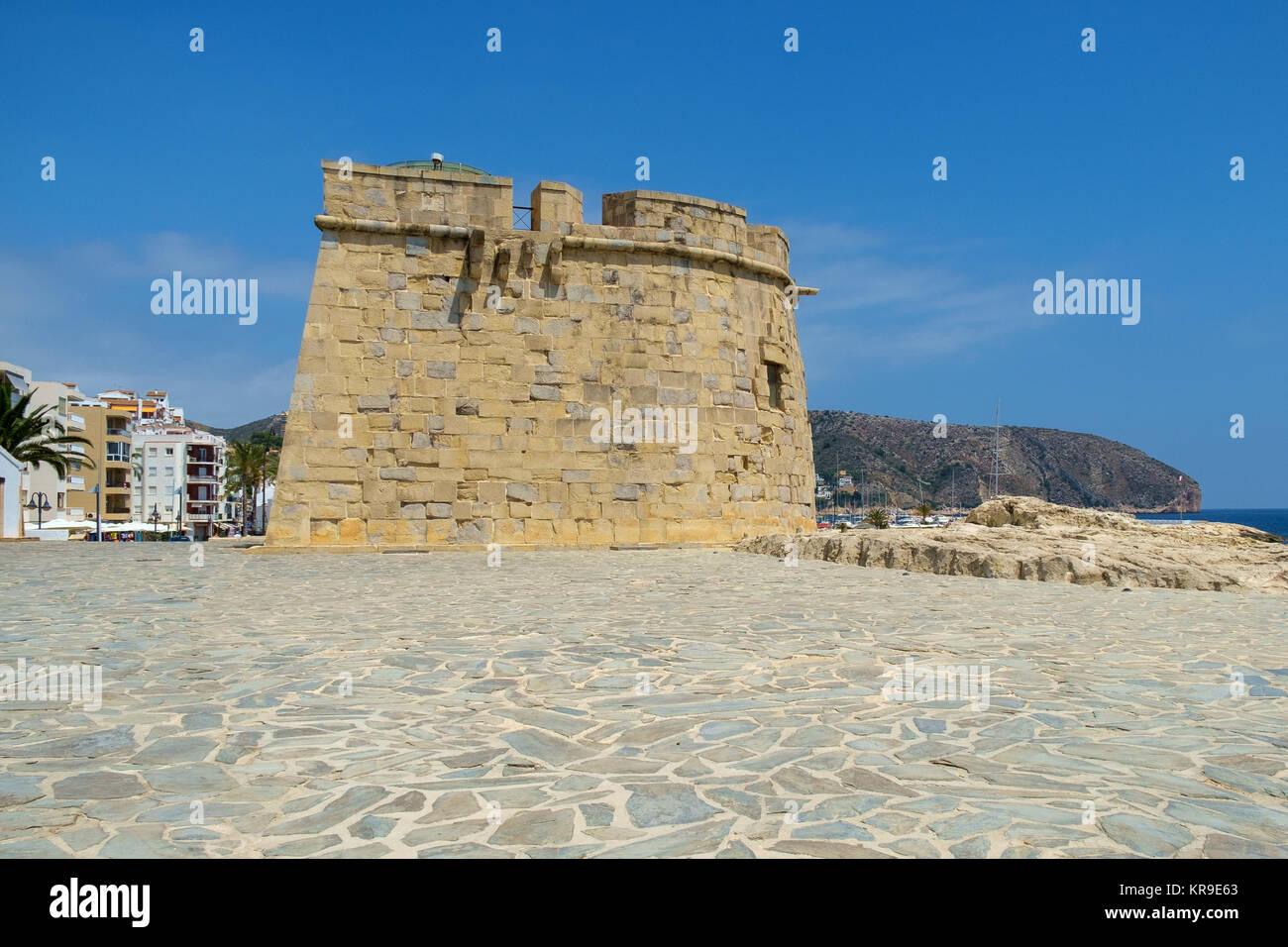 Castillo de Moraira, Moraira Costa Blanca, Spagna. Foto Stock