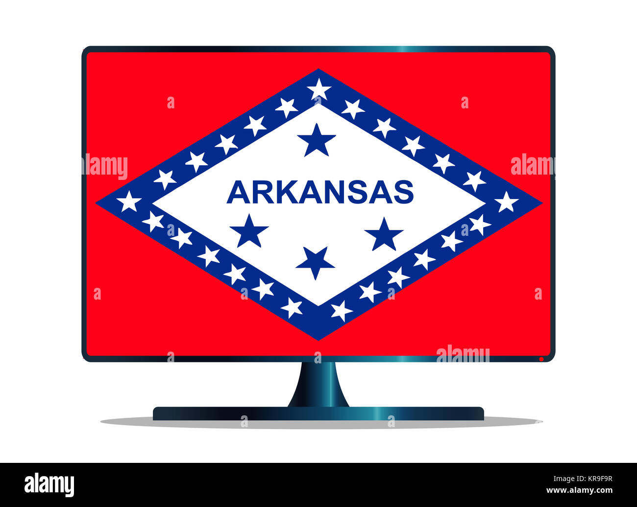 Arkansas bandiera TV Foto Stock