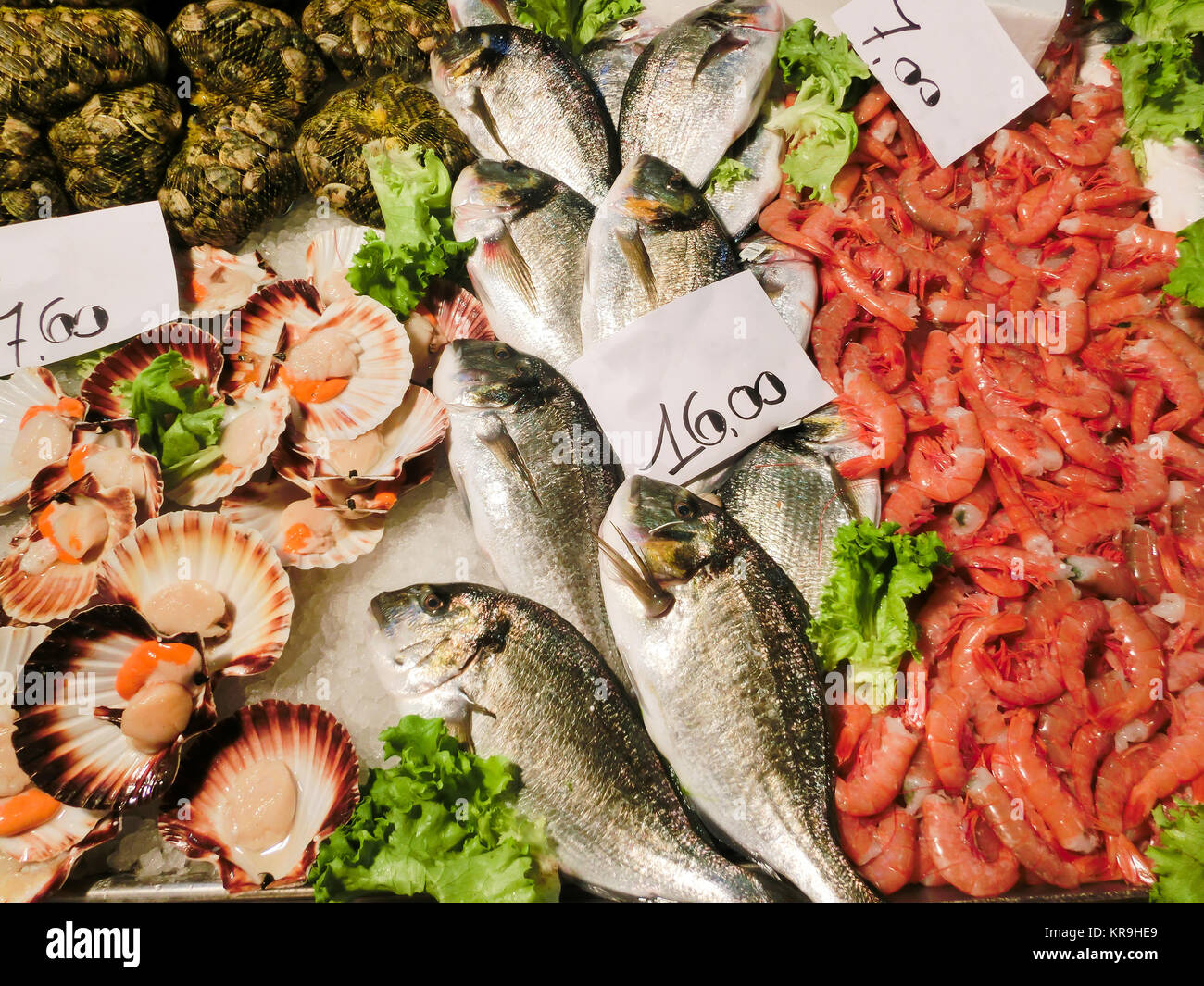Venetian mercato del pesce Foto Stock