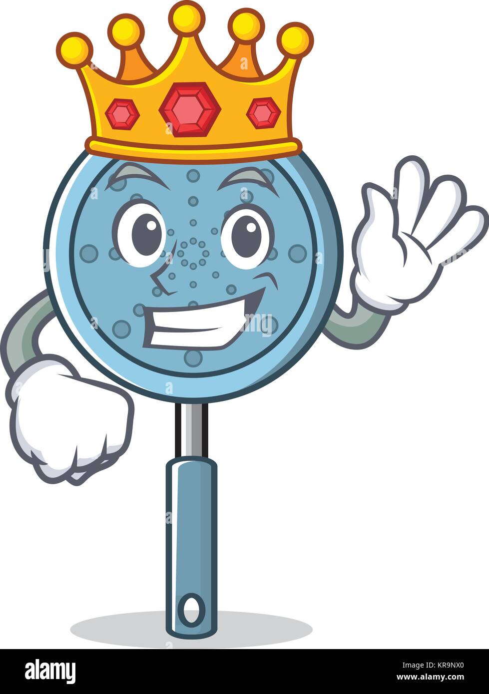 Re arnese skimmer personaggio cartoon Illustrazione Vettoriale