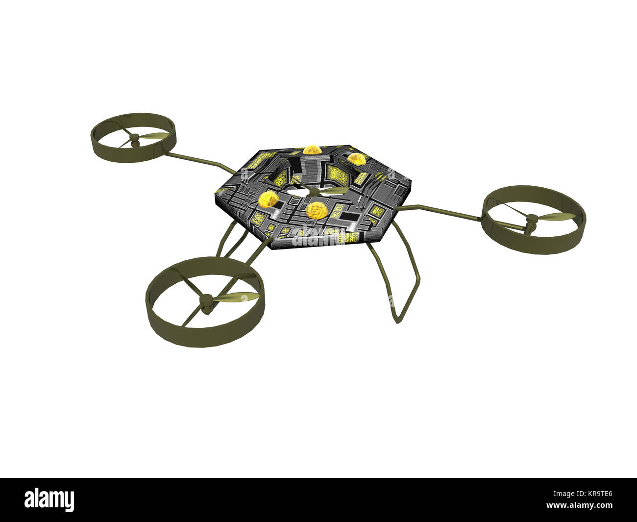 Drone oggetto aereo senza equipaggio eliminato Foto Stock