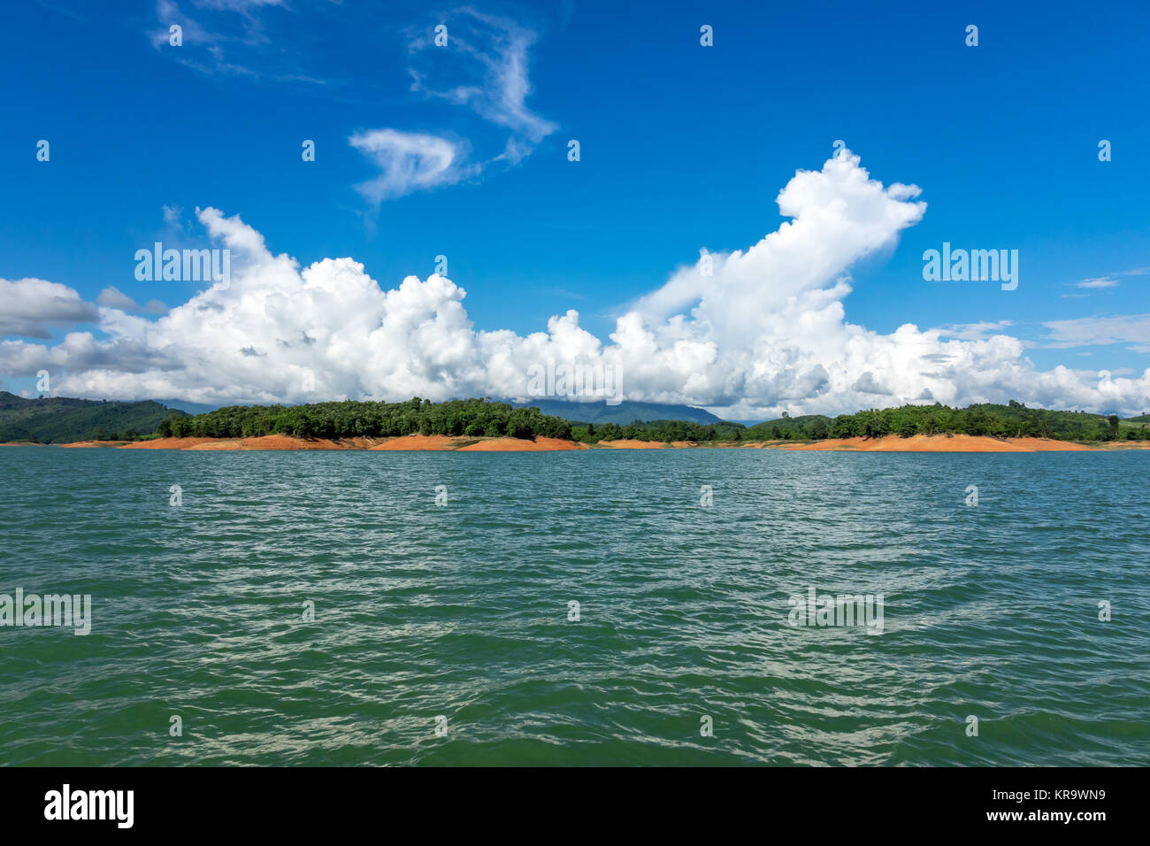 Nam ngum serbatoio in Laos Foto Stock