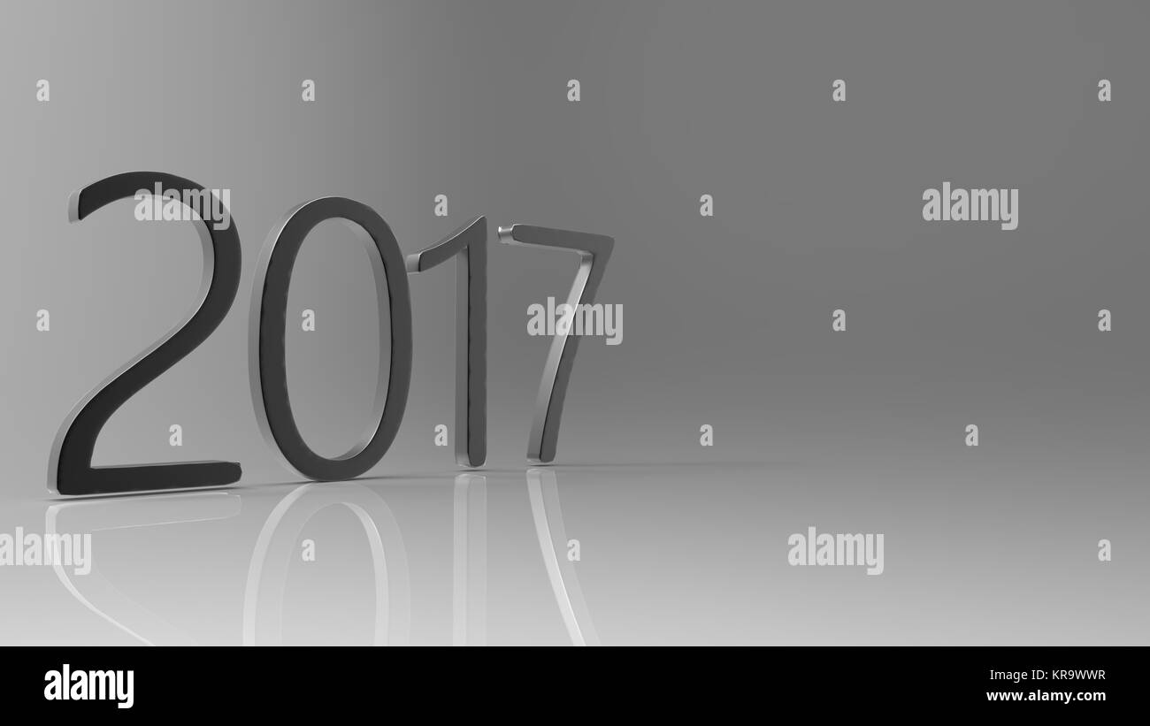 2017 Felice Anno Nuovo sfondo con orologio in oro Foto Stock