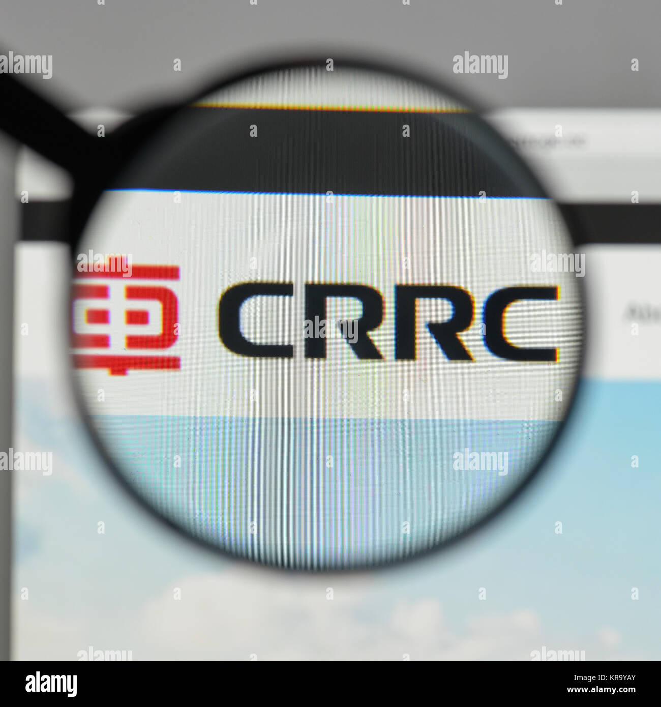 Milano, Italia - 10 agosto 2017: CRRC logo sulla homepage del sito web. Foto Stock