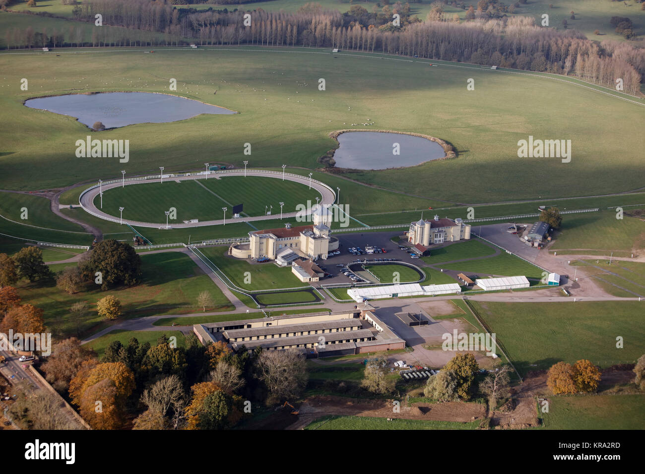 Una veduta aerea di Towcester, Northamptonshire Foto Stock