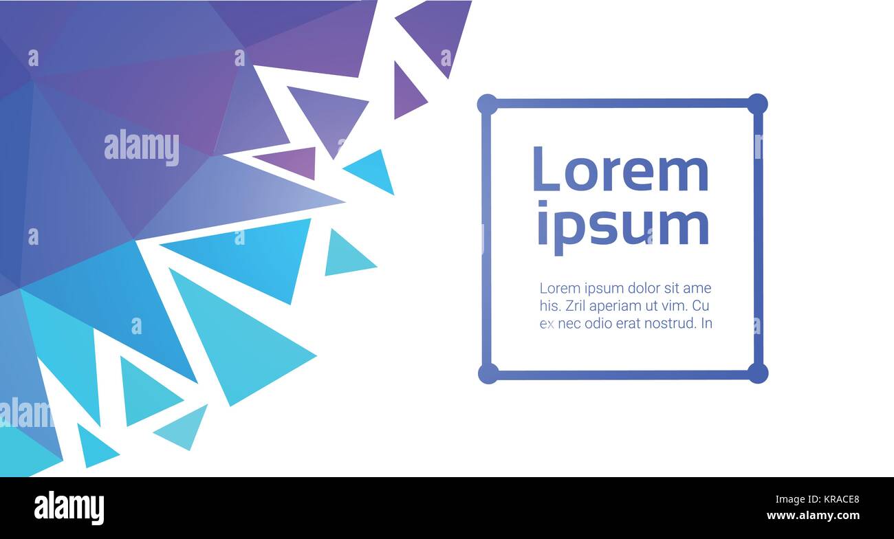 L'arte astratta sfondo con moderni elementi geometrici poligonale modello Triangulars Banner con spazio di copia Illustrazione Vettoriale