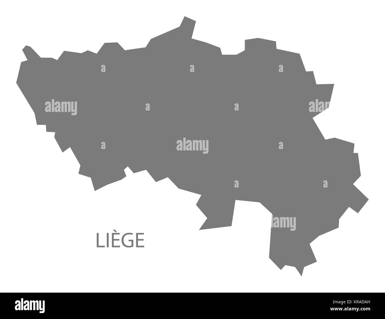 Liege Belgio Mappa grigio Foto Stock