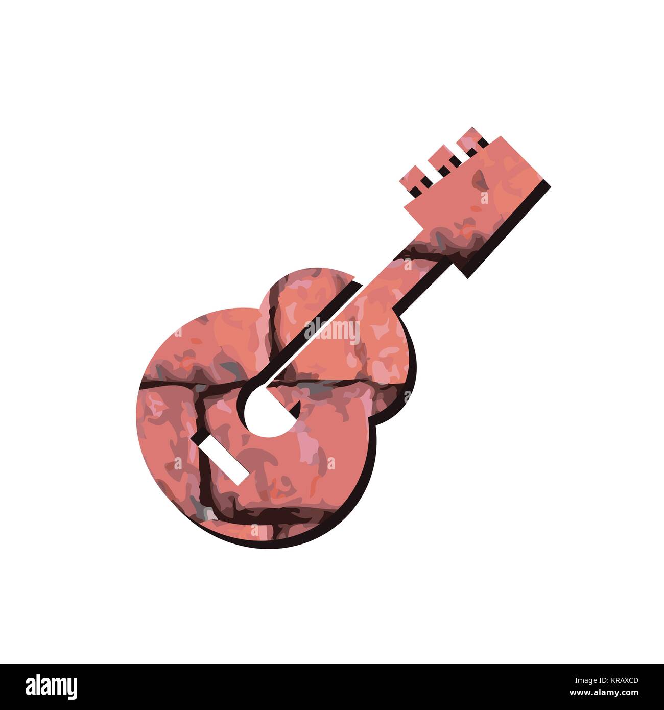 Chitarra acustica icona Foto Stock
