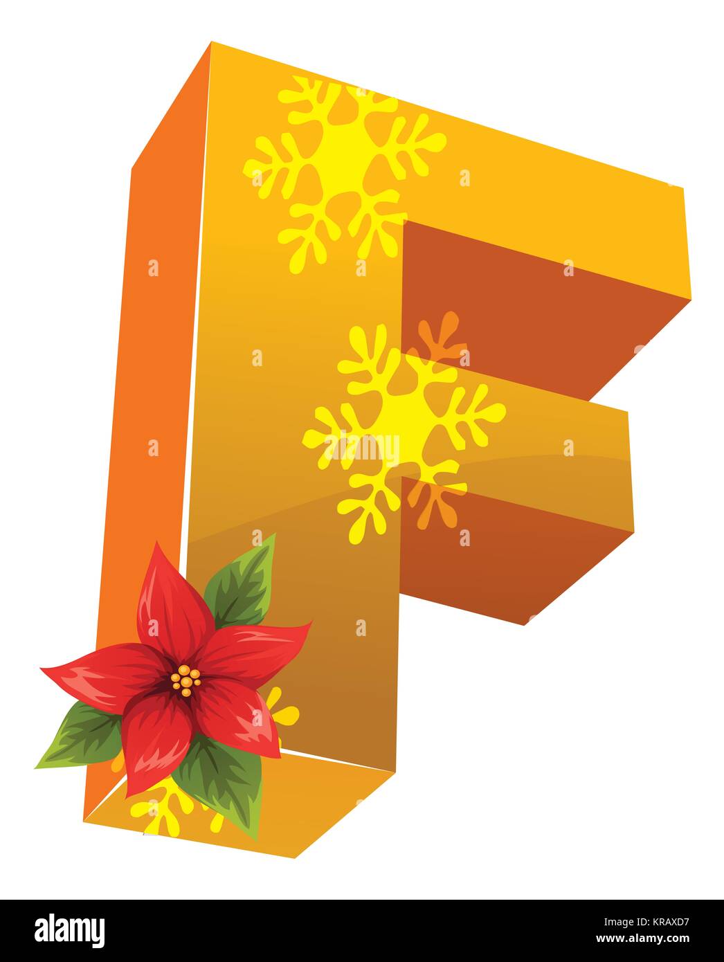 Tema Natale font F Foto Stock