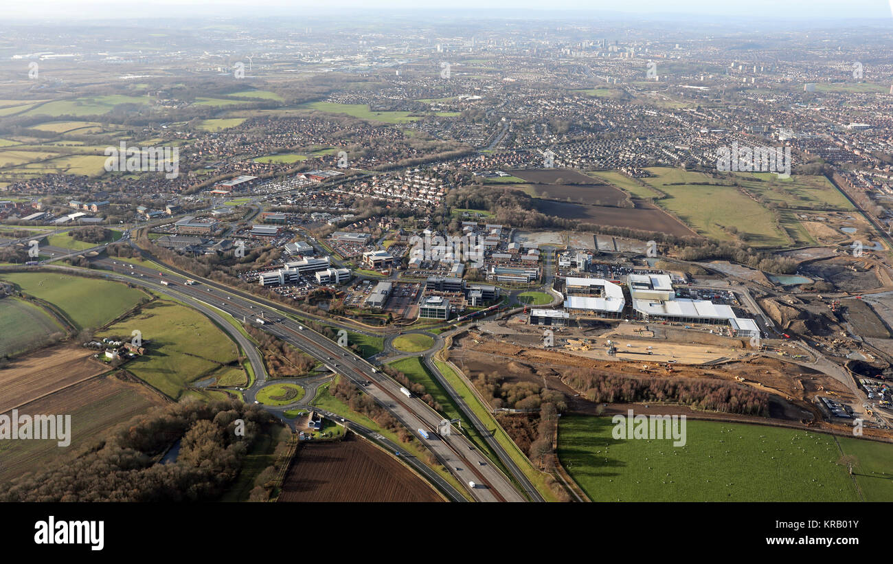 Vista aerea di Thorpe Park Business Park, Leeds Foto Stock