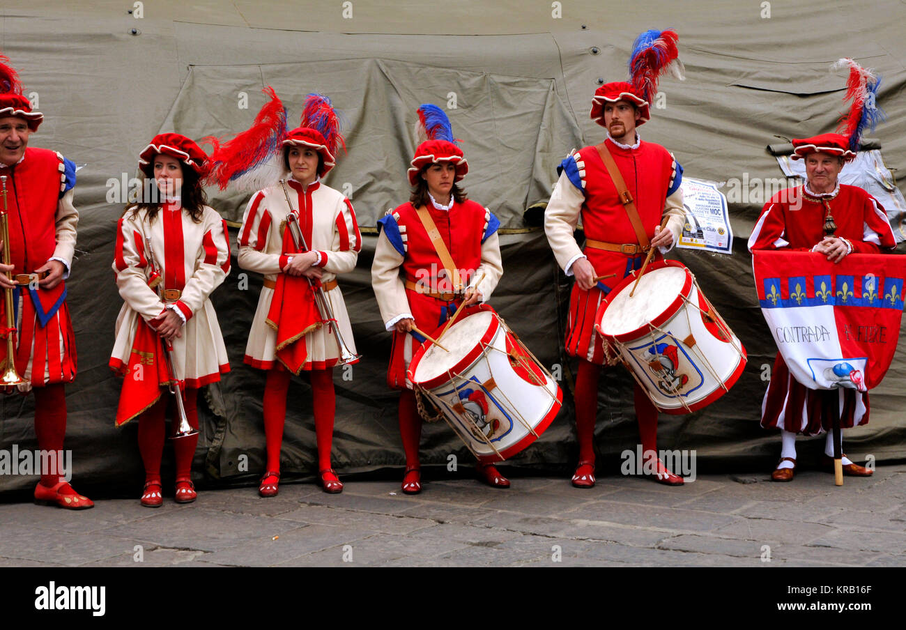 Il gruppo di musica tradizionale, Firenze, Italia Foto Stock