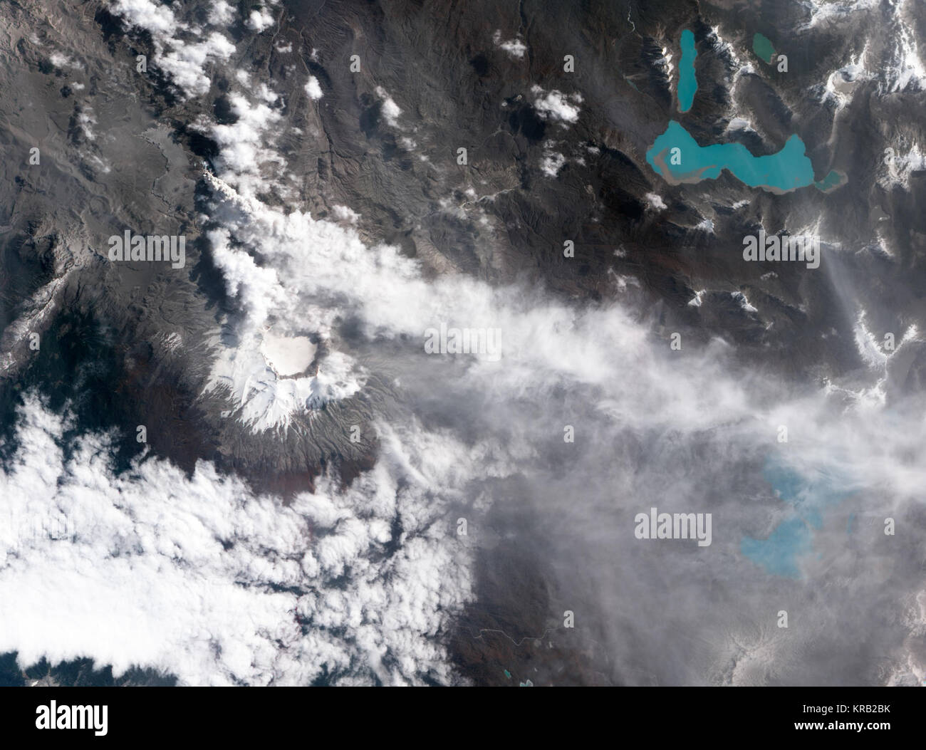 IDL file TIFF prove di lava fresca a Puyehue-Cordón Caulle, 9 ottobre 2011 Foto Stock