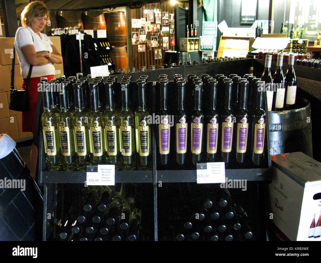 Vigneto Mc Guigans shop vende i propri vini 2009 Foto Stock