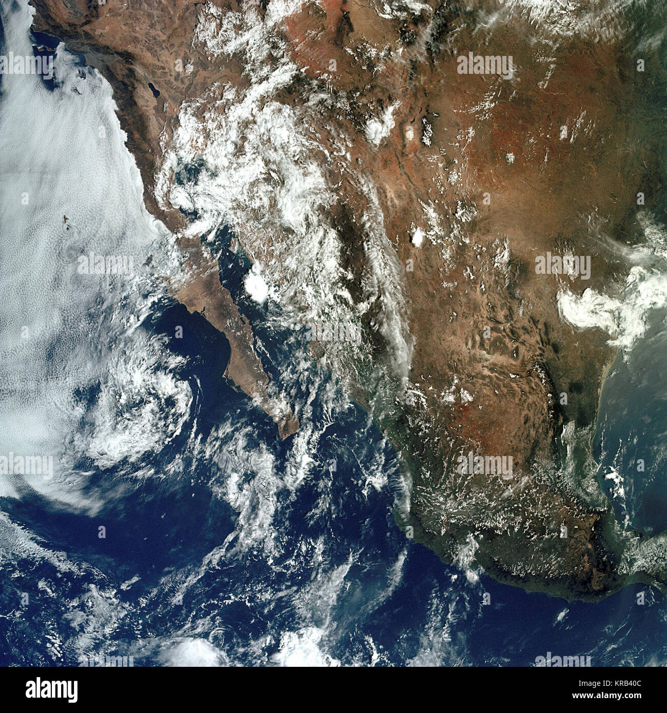 Il Messico e il sud-ovest degli Stati Uniti visto da Apollo 11 Foto Stock