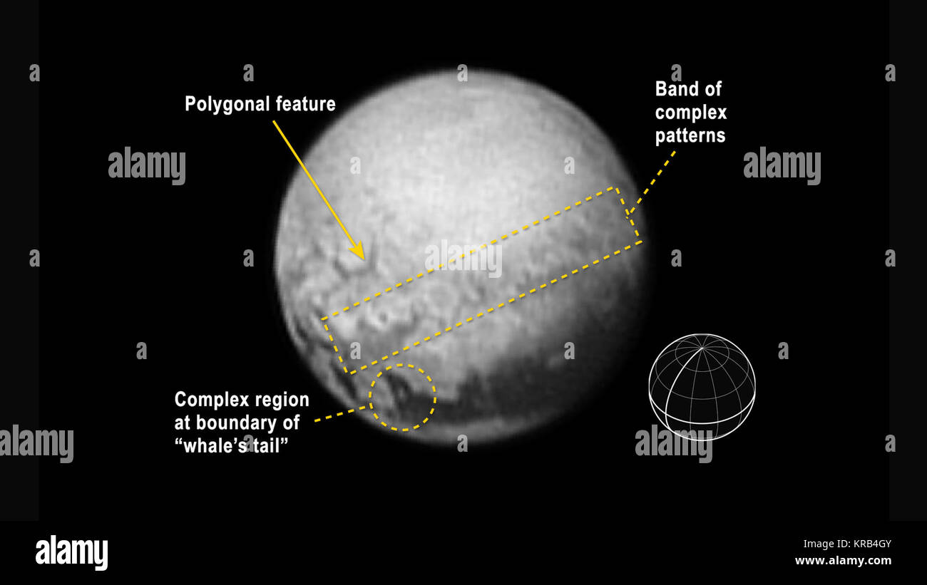 NH-07-10-15-Pluto-FirstGeologia-20150709 Foto Stock