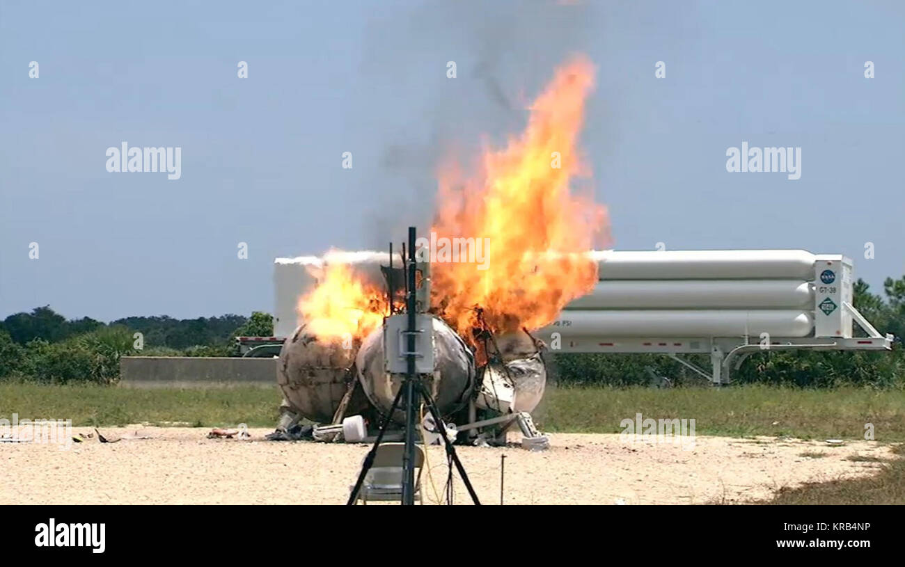 Morpheus Lander Crash Foto Stock