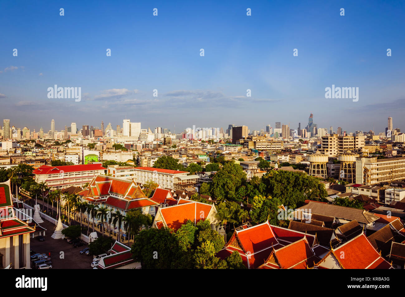 Spettacolare vista sul panorama di Bangkok Foto Stock