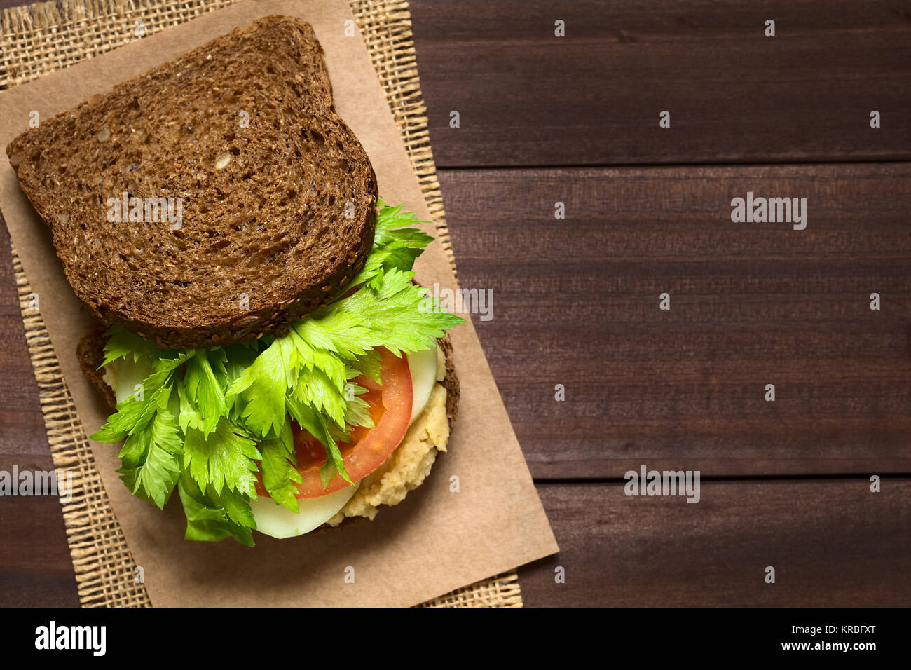 Vegano Sandwich integrali Foto Stock