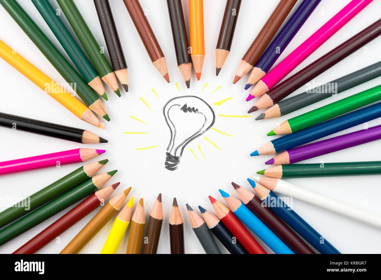 Lampadina di illuminazione come Idea Concept Foto Stock