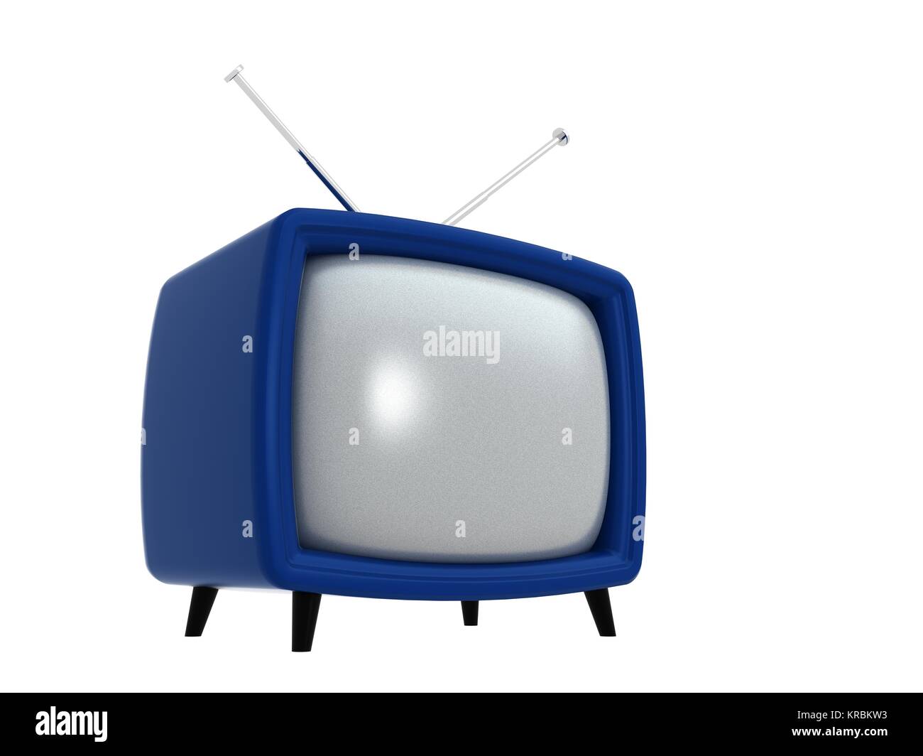 Il vecchio stile TV set degli anni sessanta - Computer Art Series Foto Stock