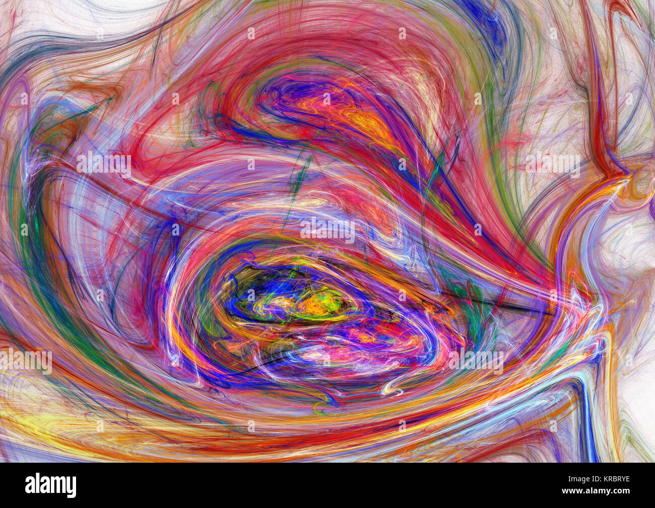 Fiamma frattale, computer immagine generata Foto Stock