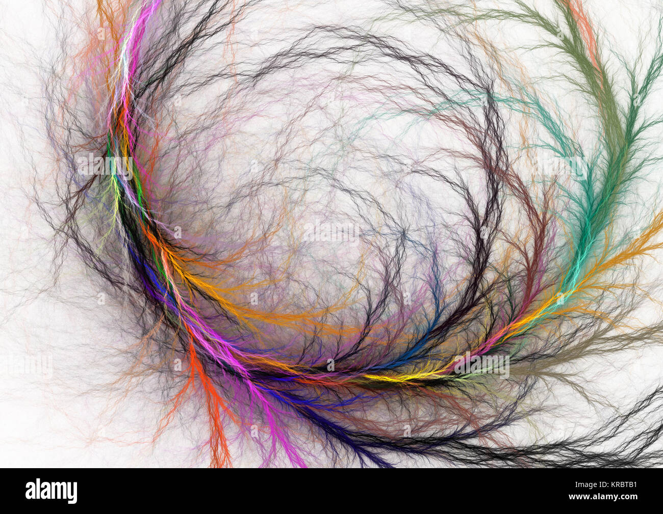 Fiamma frattale, computer immagine generata Foto Stock