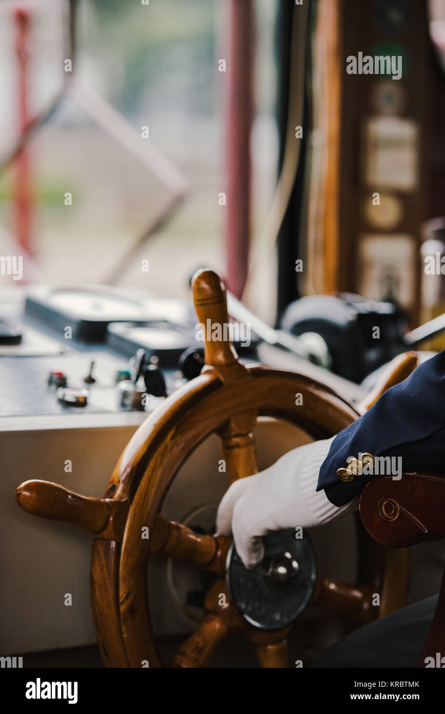 Capitano ruota in dettaglio Foto Stock