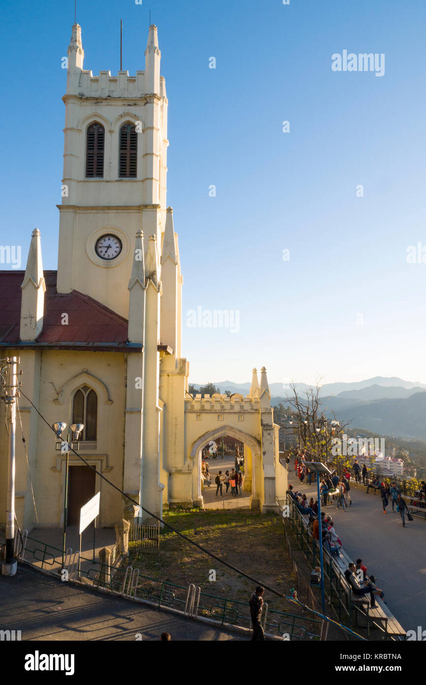 La Chiesa di Cristo in Shimla, la seconda più antica chiesa in India del Nord Foto Stock