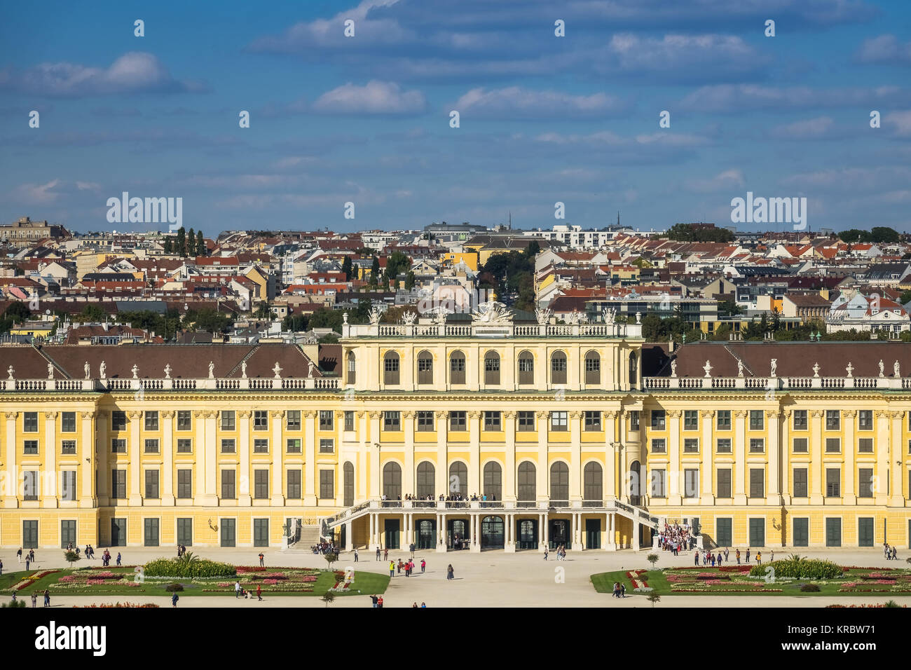 Paesaggio urbano di Vienna Palazzo di Schonbrunn Foto Stock