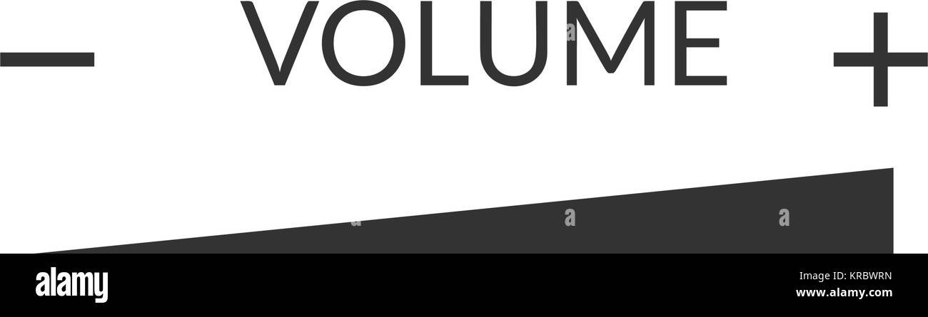 Volume del volume linea ascendente icona semplice illustrazione Illustrazione Vettoriale