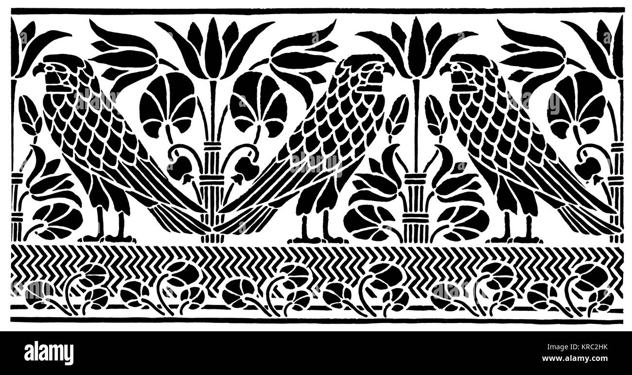 Design per fregio in uno stampino, da, e un Hopwood, di Madeley Shropshire, dal 1894 Studio Magazine la concorrenza Foto Stock