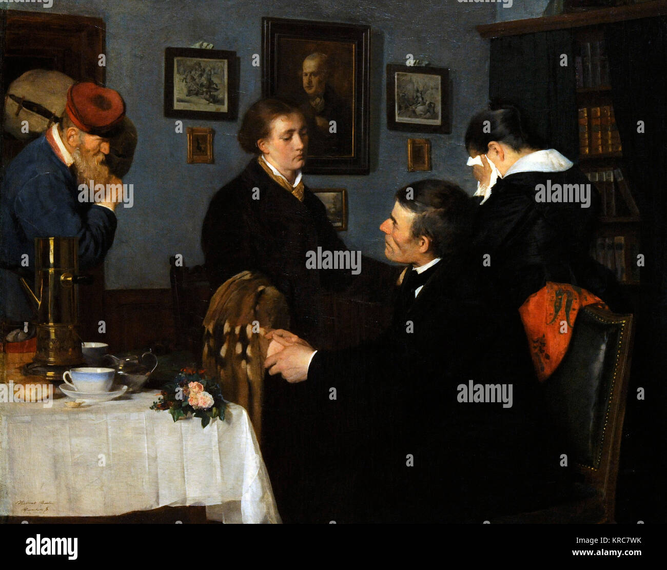 Harriet Backer (1845-1932). Pittore norvegese. L'Addio, 1878. Galleria Nazionale. Oslo. La Norvegia. Foto Stock