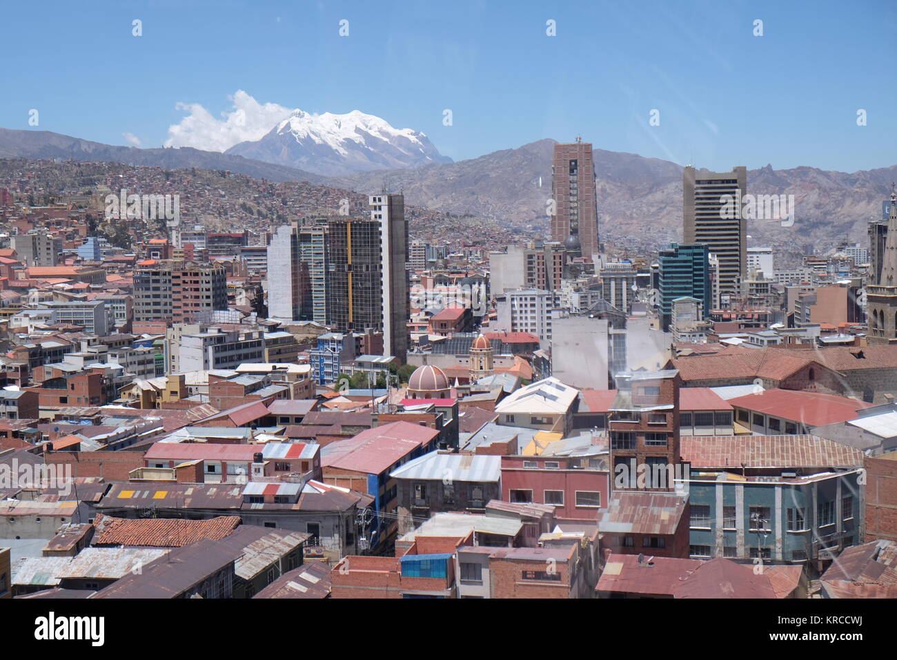 Vista su La Paz in Bolivia Foto Stock