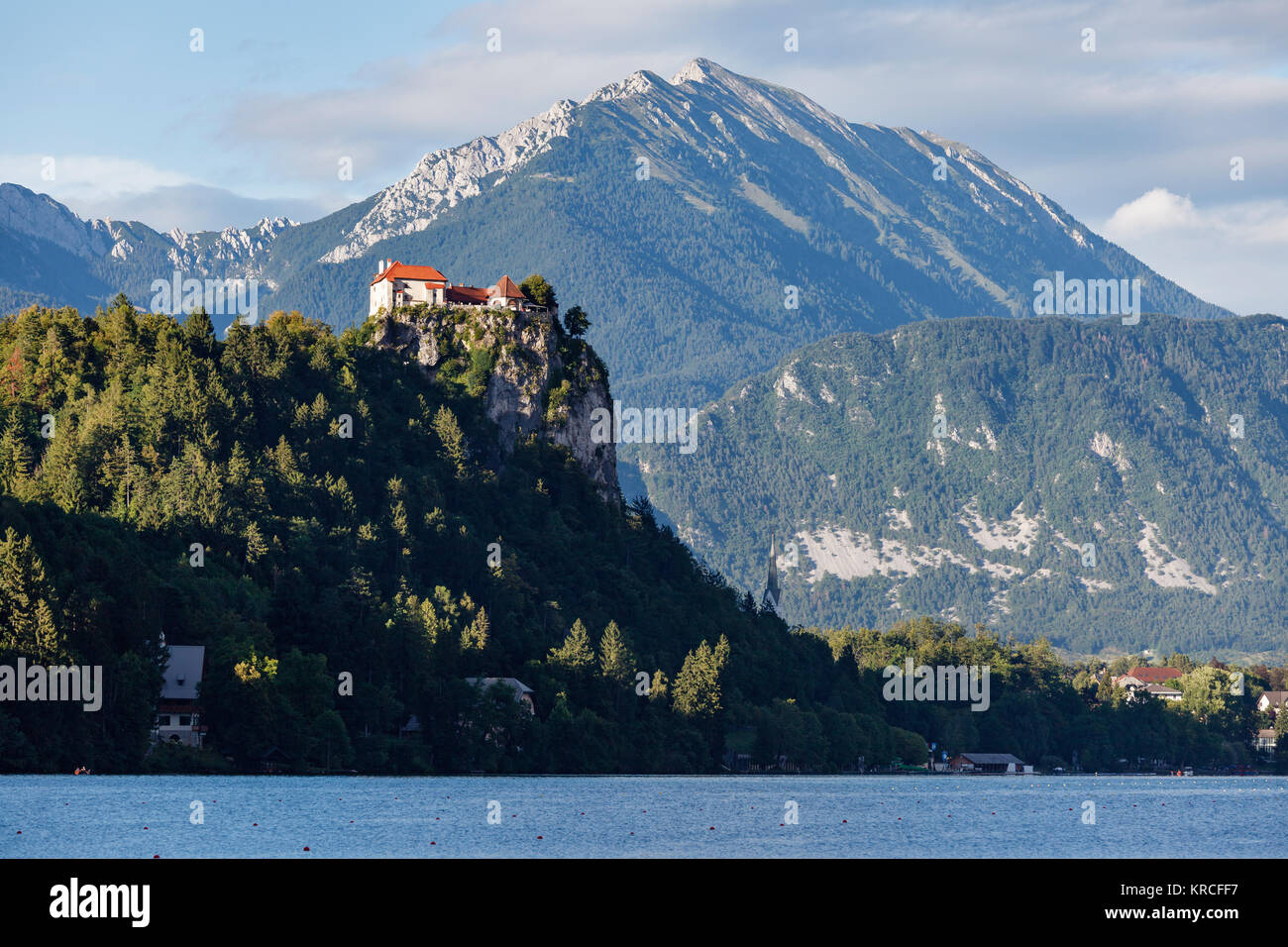 Il castello di Bled, Slovenia Foto Stock
