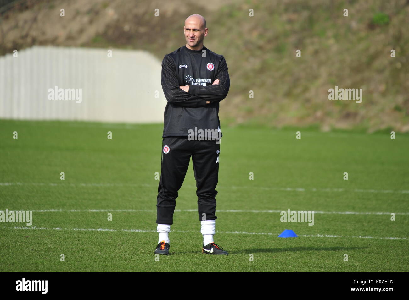 Trainer Schubert, FC St Pauli, Amburgo, Deutschland Foto Stock