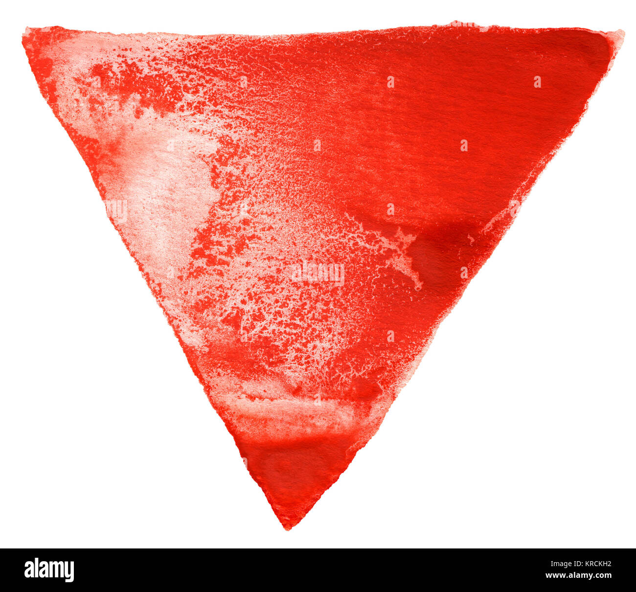 Rosso triangolo ad acquerello Foto Stock