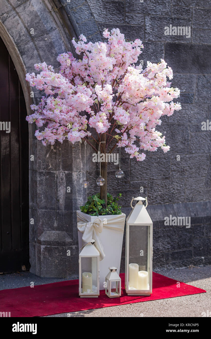 Decorate ingresso della chiesa Foto Stock