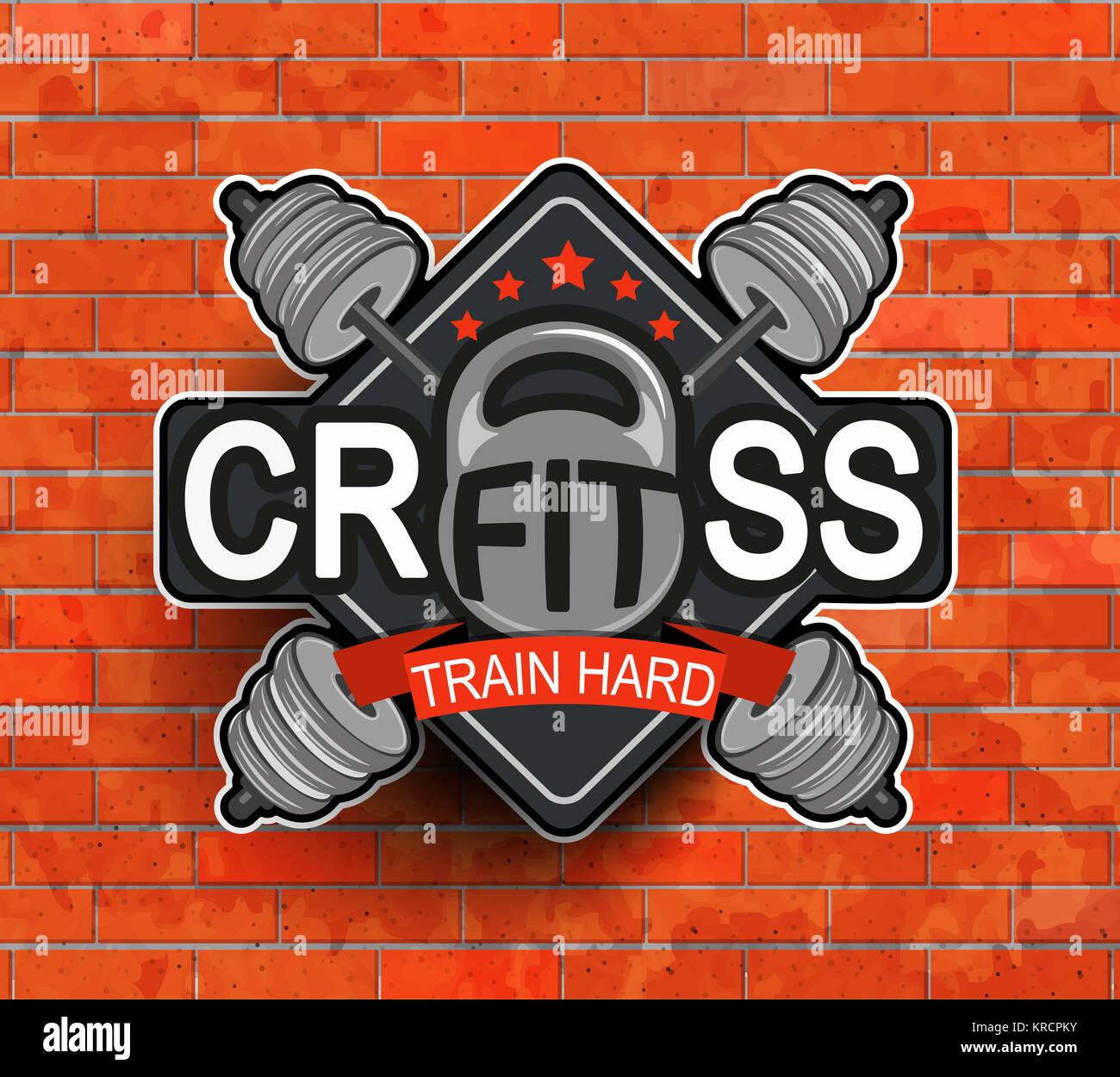 Crossfit emblema, simbolo. Foto Stock