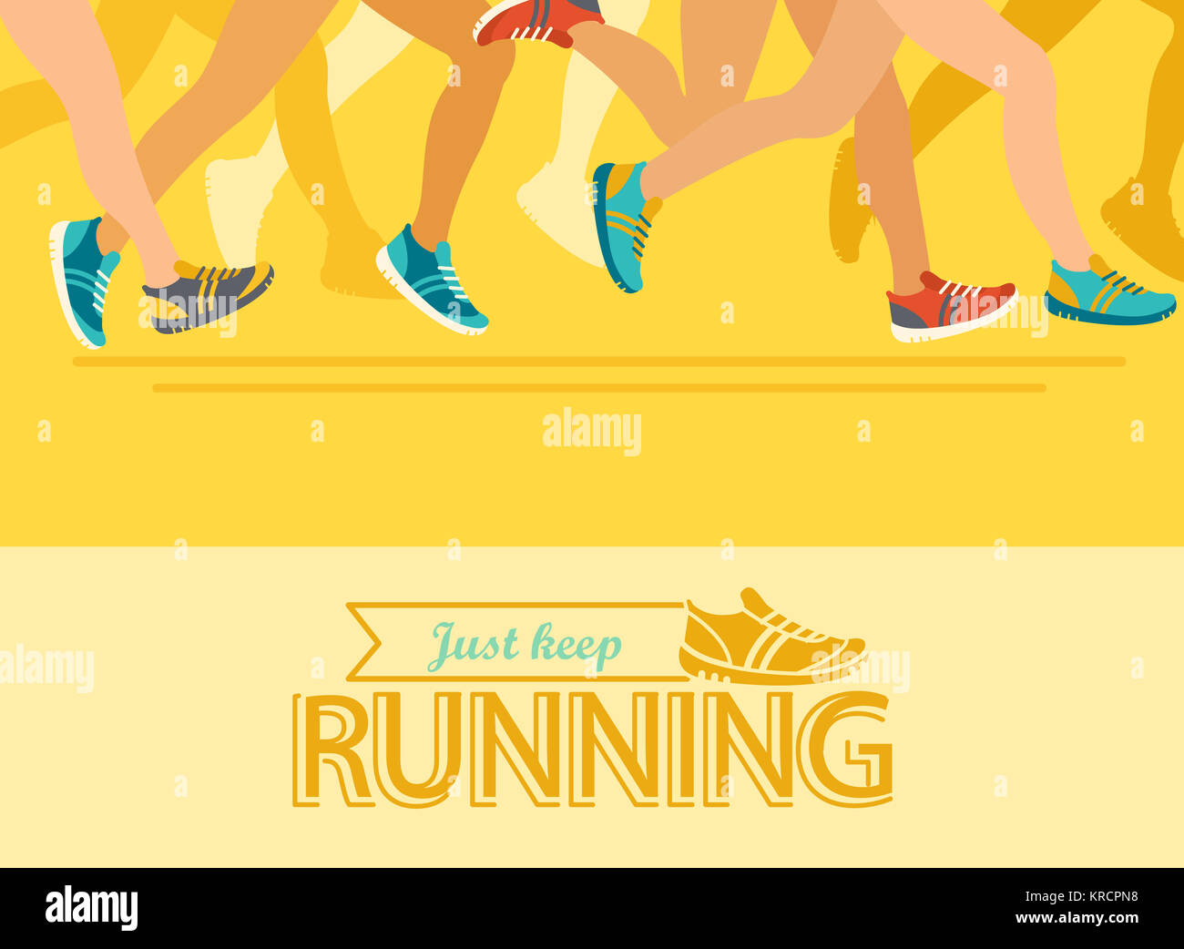 Estate in esecuzione il concetto di maratona. Foto Stock