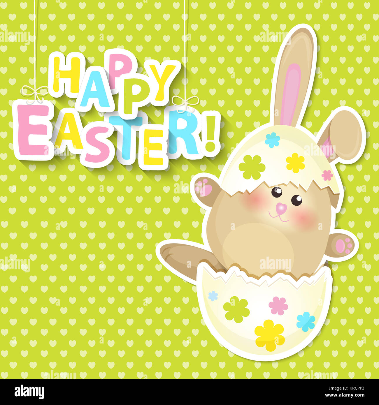 Biglietto di auguri di buona Pasqua. Foto Stock