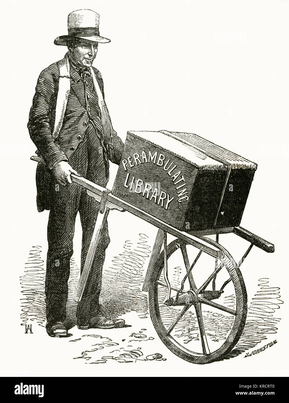 Biblioteca ambulante 1857 Foto Stock